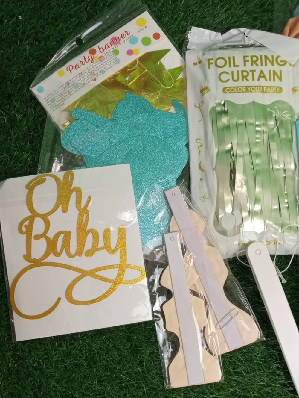 💩 Blue and Green Baby Shower Party Supplies